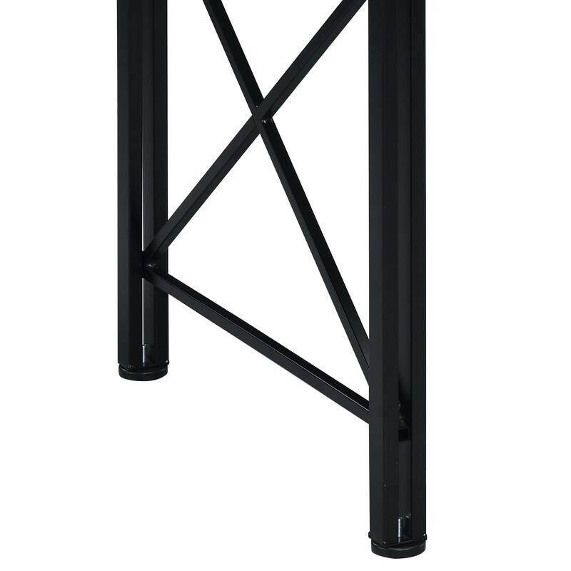 Settea Antique White & Black Finish Computer Desk