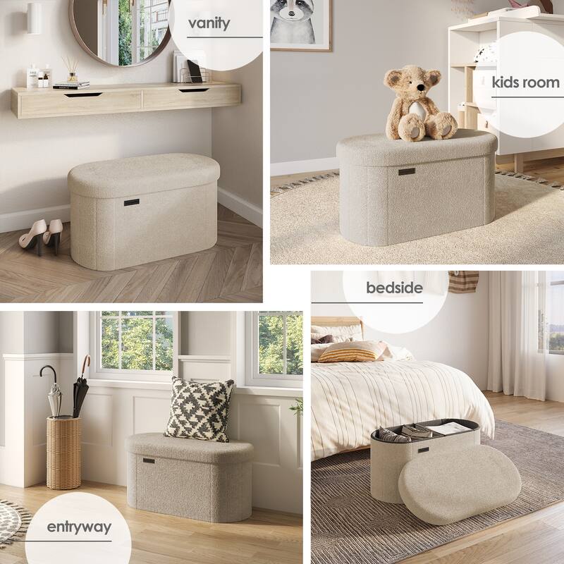 Emperyan Storage Bench for Living Room, Small Ottoman Foot Rest