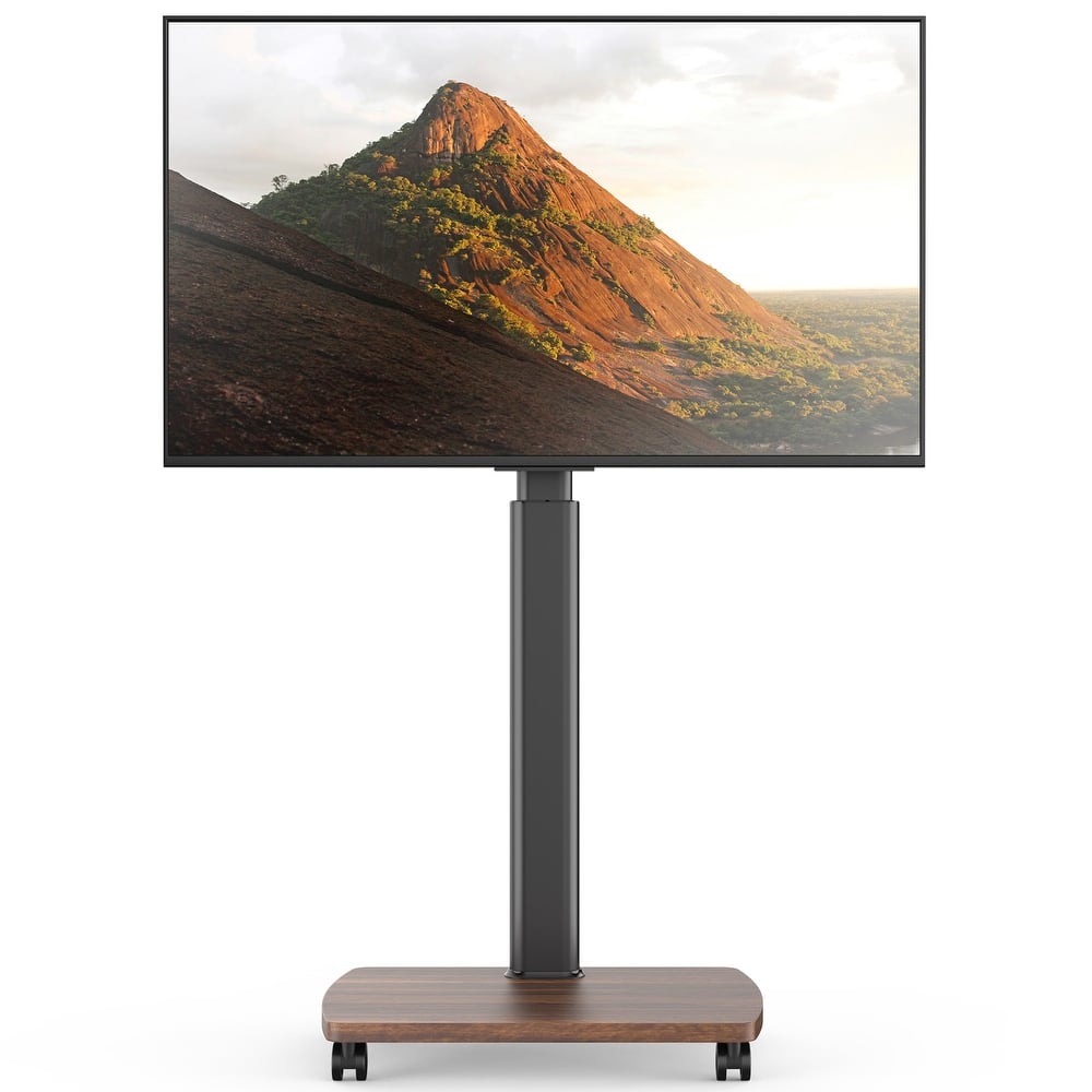 AOKCOS Modern Rolling TV Stand with Wheels for 43 to 75 inch TVs