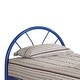 preview thumbnail 2 of 3, Casually Modish Twin Size Metal Bed, Blue