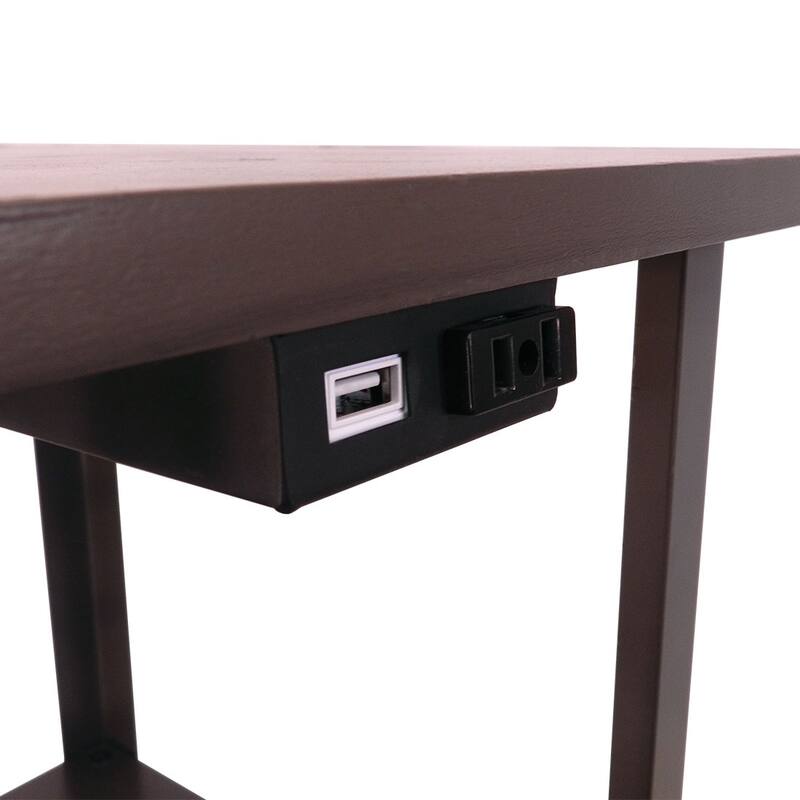 Floor Lamp with a USB port and Power Outlet
