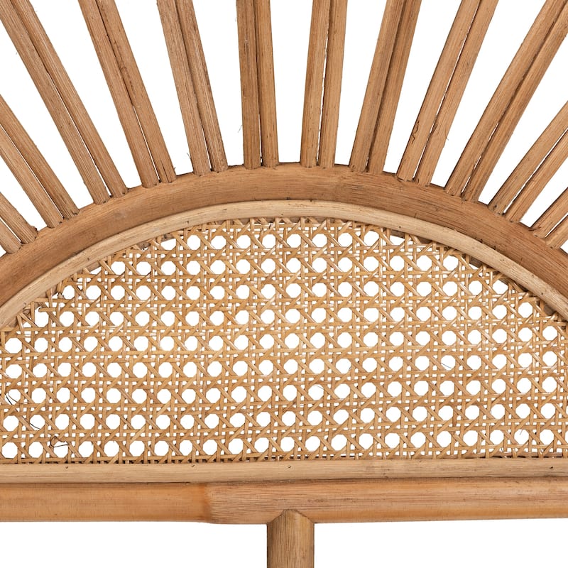 Perenna Modern Bohemian Natural Rattan Standalone Headboard