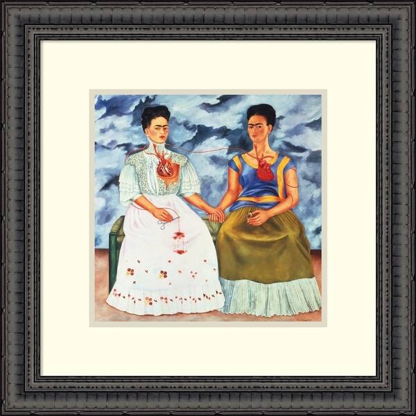 slide 2 of 30, The Two Fridas 1939 by Frida Kahlo Framed Art Print