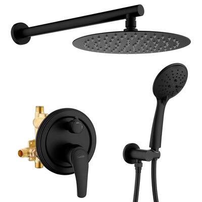 Clihome 5-Spray Patterns 10 in. Wall Mount Dual Shower Heads