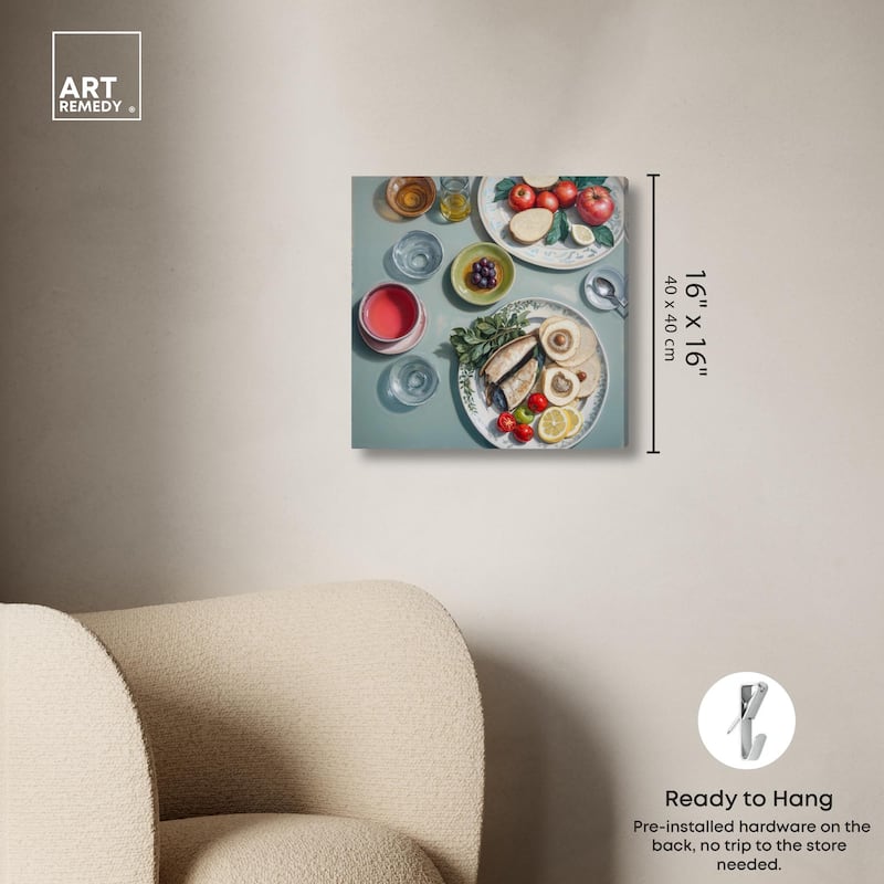 Sea Feast Canvas by Art Remedy, Gallery Wrapped