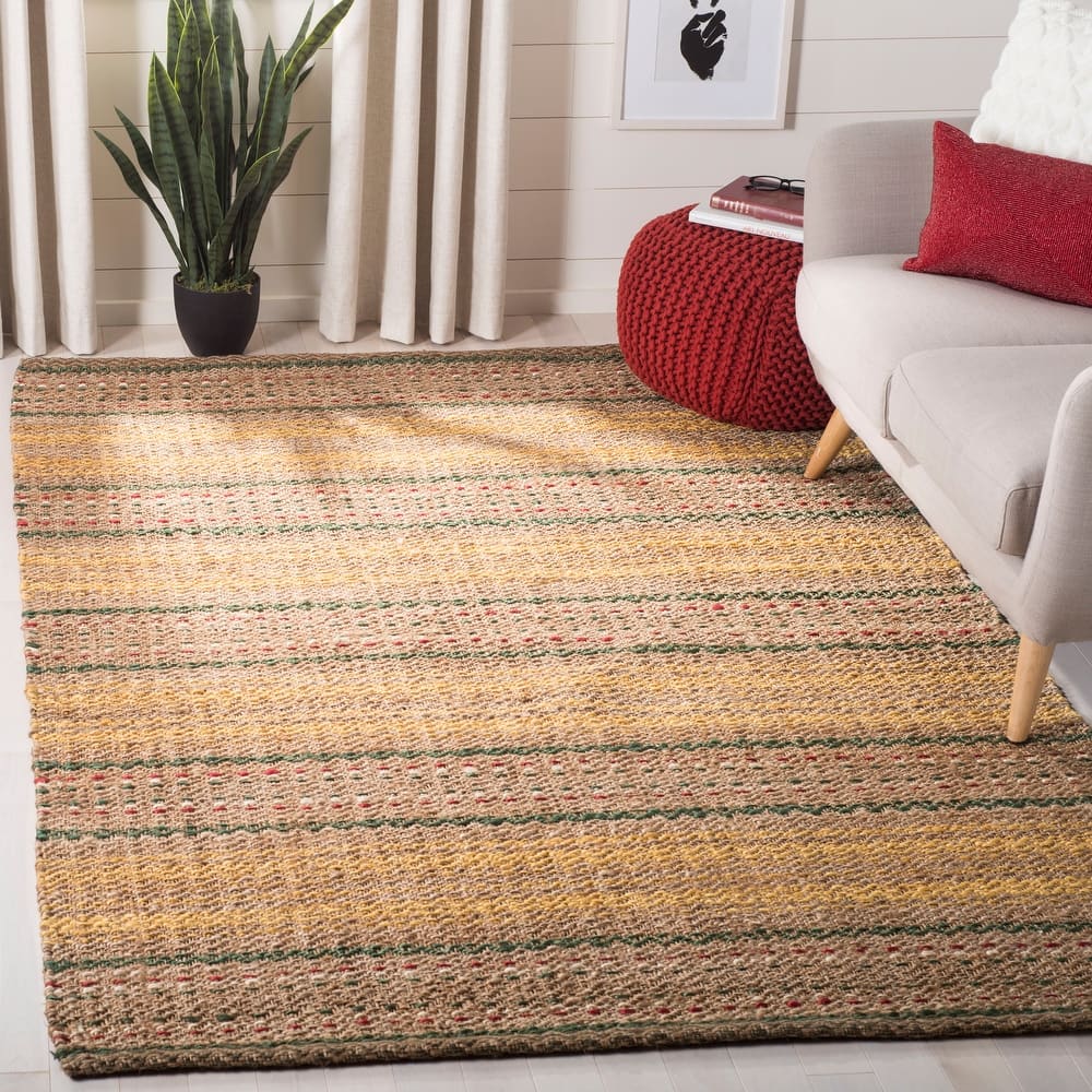 SAFAVIEH Handmade Natural Fiber Alyvia Stripe Jute Rug