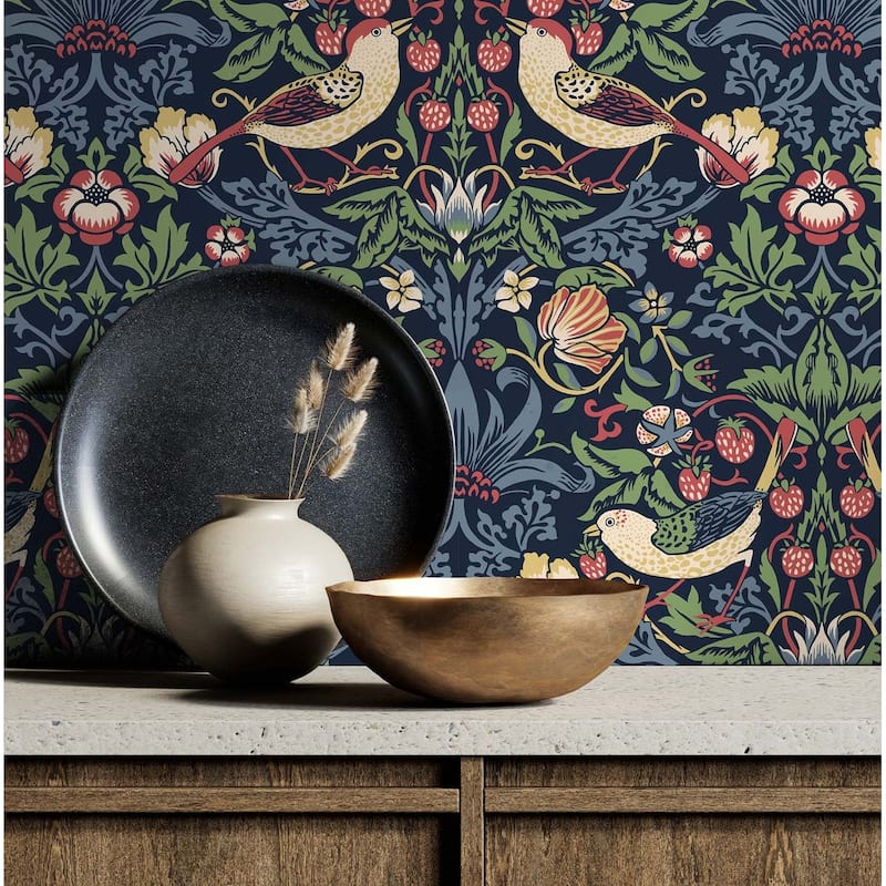Seabrook Designs Fragaria Garden Non-Woven Unpasted Wallpaper
