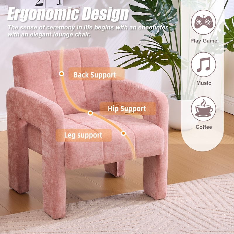 Accent Chair Side Chair Reception Chair, Reading Chair Pink Dressing Chair Leisure Chair Office Chair