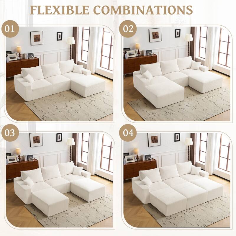 Comfortable L-Shaped Sectional Sofa with Advanced Features for Living Room