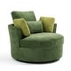 preview thumbnail 185 of 198, 41" W Oversized Accent Barrel Swivel Chair with Moon Storage Ottoman