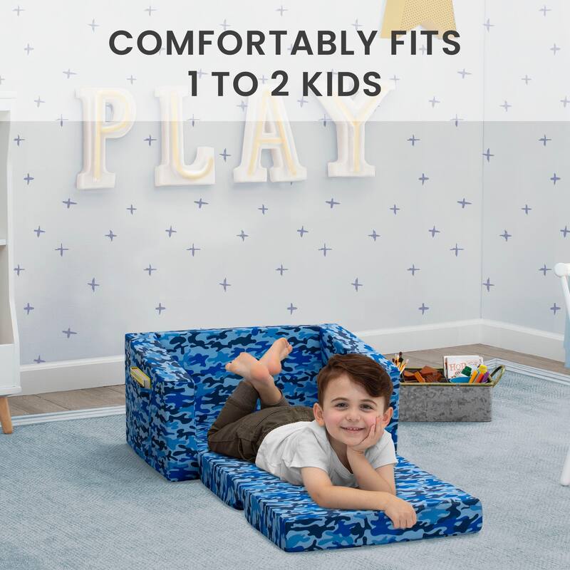Delta Children Cozee Flip-Out Chair - 2-in-1 Convertible Chair to Lounger for Kids