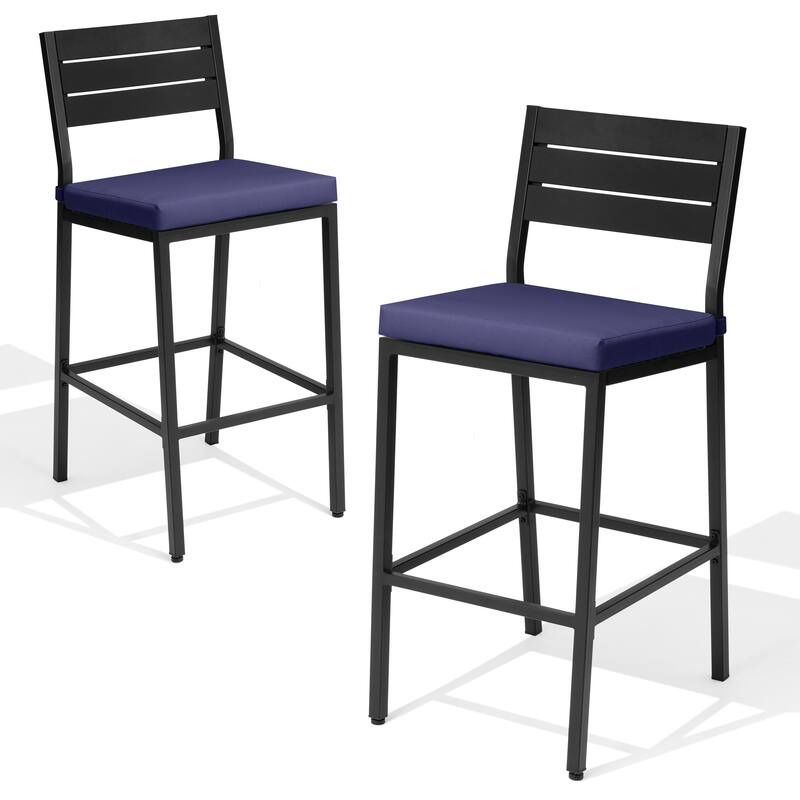 2/4PCS Outdoor Barstools with Cushion