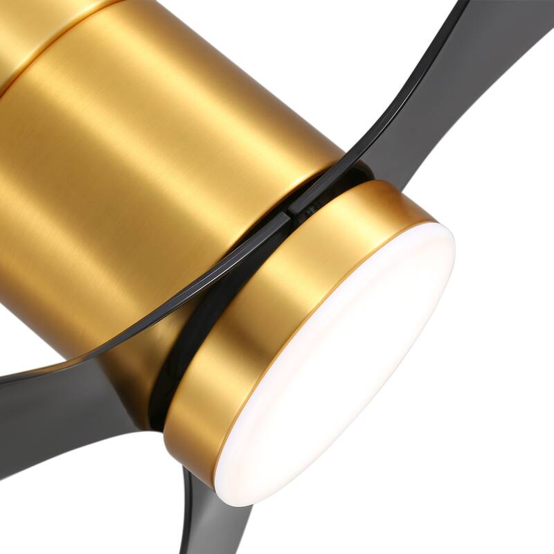 52-in LED Indoor Flush Mount Ceiling Fan with Light Remote (3-Blade)