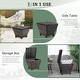 preview thumbnail 3 of 7, Patio 13 Gallons Wicker Storage Side Table