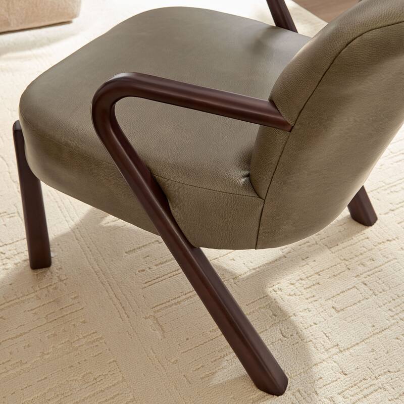 Arden Faux Leather Upholstered Accent Armchair