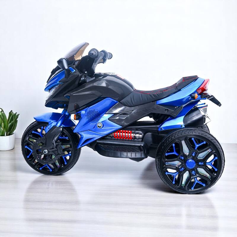 12V Kids Electric Ride-On Motorcycle with Manual Throttle, LED Wheel Lights, Bluetooth Music- Battery Powered Motorbike