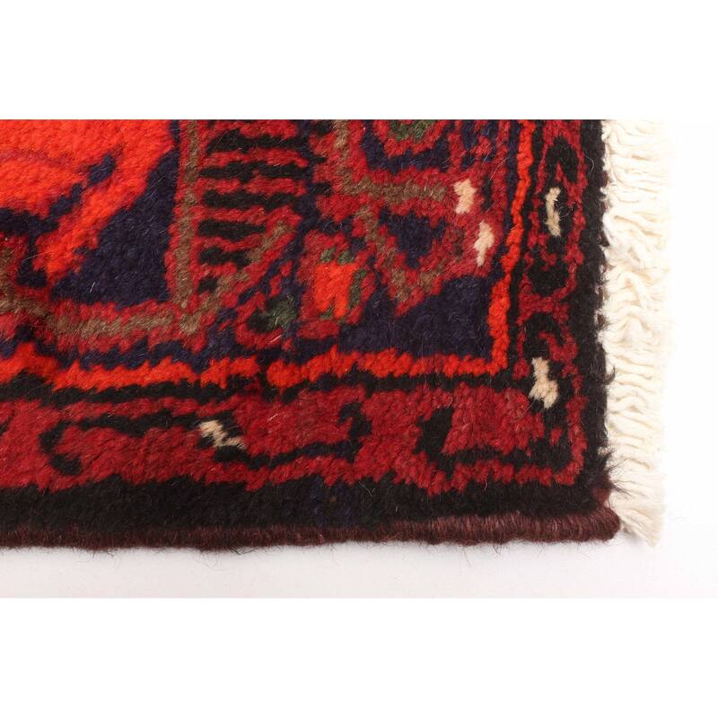 ECARPETGALLERY Hand-knotted Andelz Red Wool Rug - 4'2 x 6'7