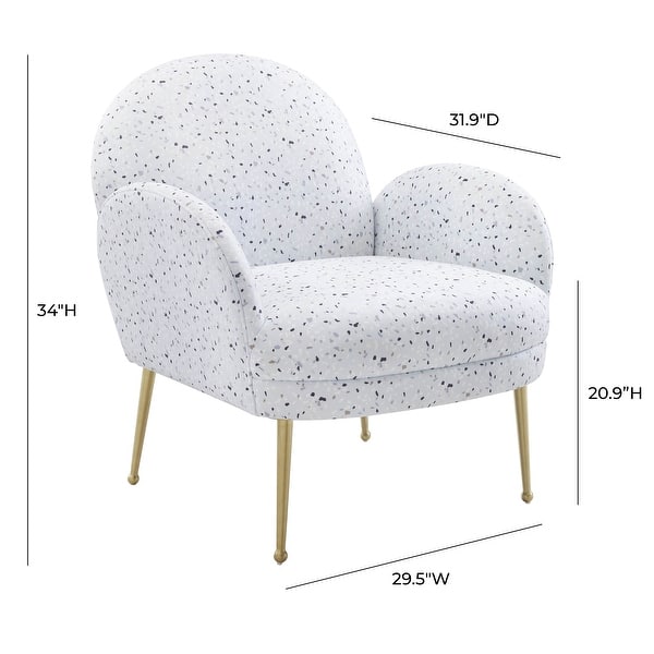 Shop Gwen Terrazzo Velvet Chair Overstock 29168094