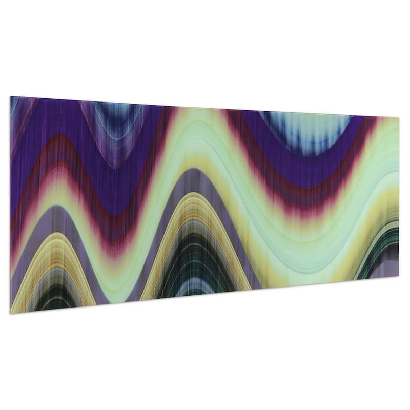 "Rumba Abstract 3" Frameless Free Floating Tempered Glass Panel Graphic Wall Art