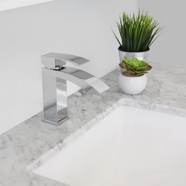 Single Hole Waterfall-Flow Bathroom Faucet. Opens flyout.