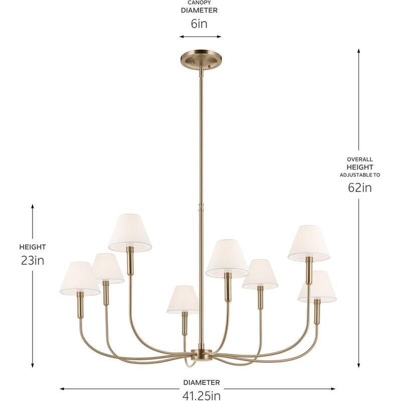 Kichler 52769 Eadie 8 Light 42" Wide Chandelier