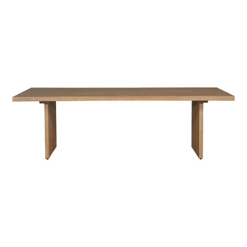 Aurelle Home Komi Rustic Simple Solid Oak Dining Table