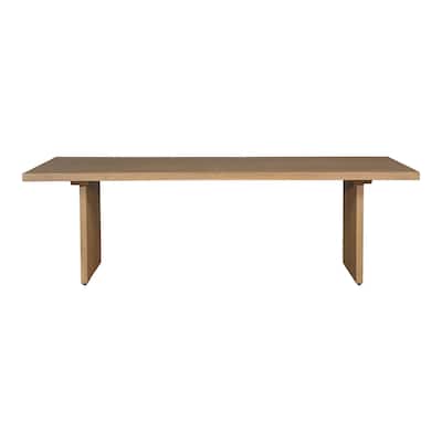Aurelle Home Komi Rustic Simple Solid Oak Dining Table