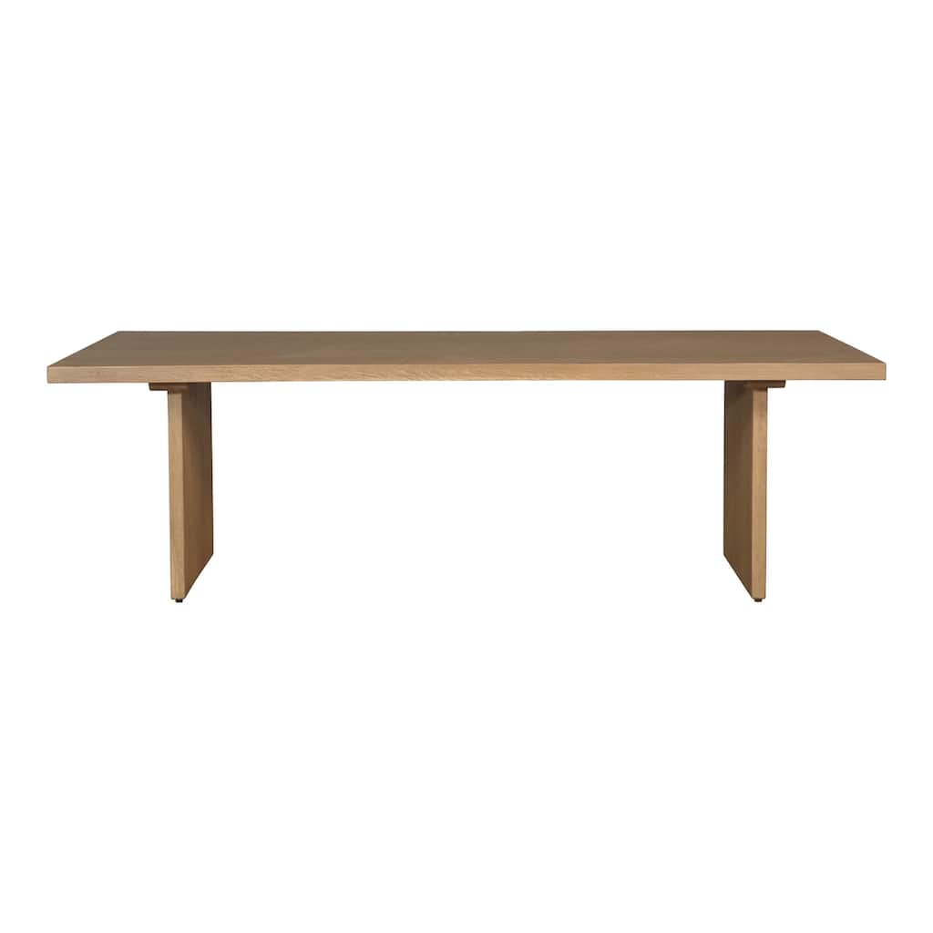 Aurelle Home Komi Rustic Simple Solid Oak Dining Table