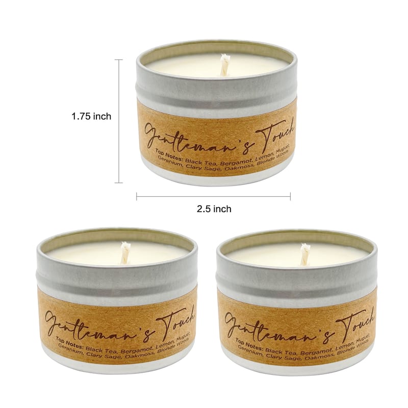 Cozyville Fragrances All Natural Soy Candles in Silver Tin/ Glass Jar