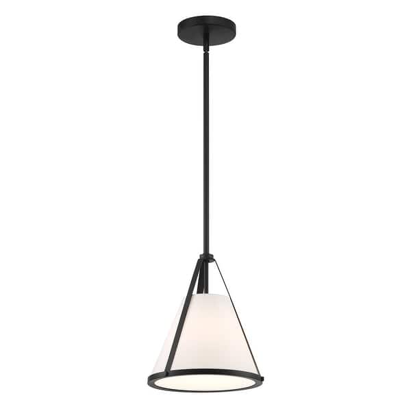 slide 2 of 7, Fulton 1 Light Black Pendant