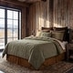 preview thumbnail 3 of 11, Paseo Road Highland Lodge Olive Brown Rustic Bedding 5 Piece Comforter Set with Bed Skirt, Shams, & Accent Pillow