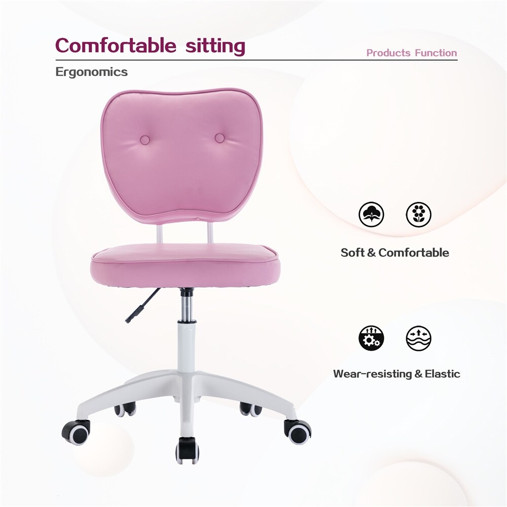 Armless best sale vanity chair