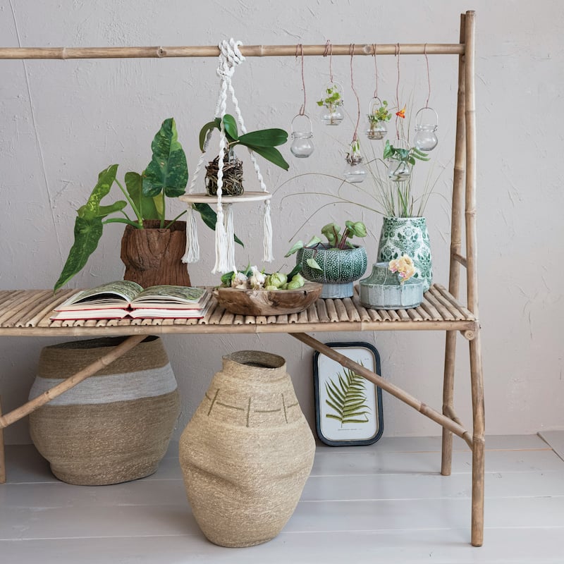 Handmade Bamboo Table with Rod - 70.1"L x 29.5"W x 70.1"H