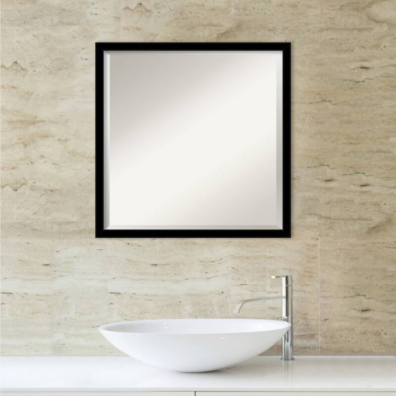 Beveled Bathroom Wall Mirror - Jet Frame