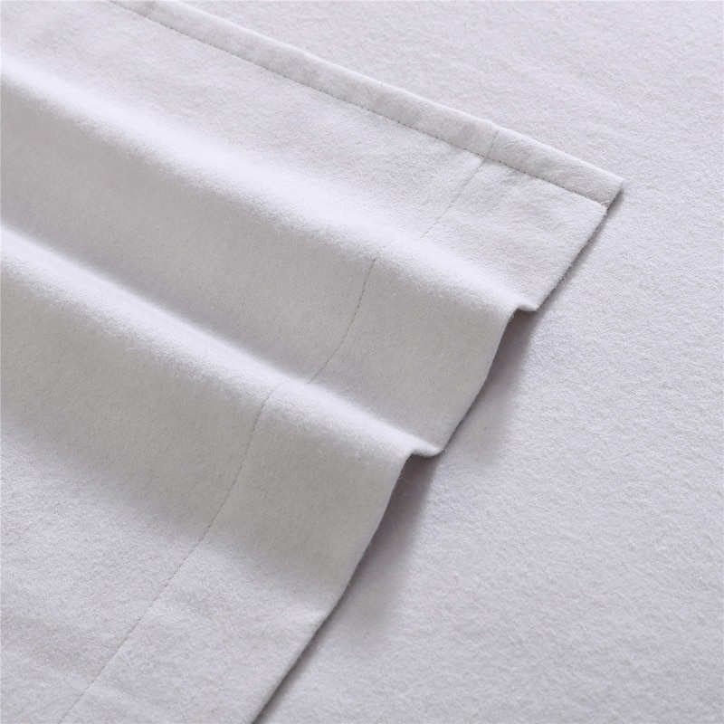 Laura Ashley Cotton Flannel Solid Deep Pocket Sheet Set