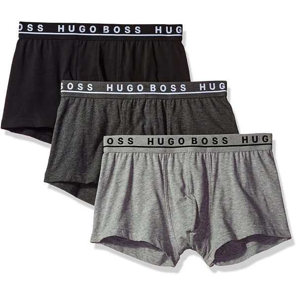 Shop Hugo Boss Mens Underwear Black Gray Size Medium M 3-Pack Stretch ...