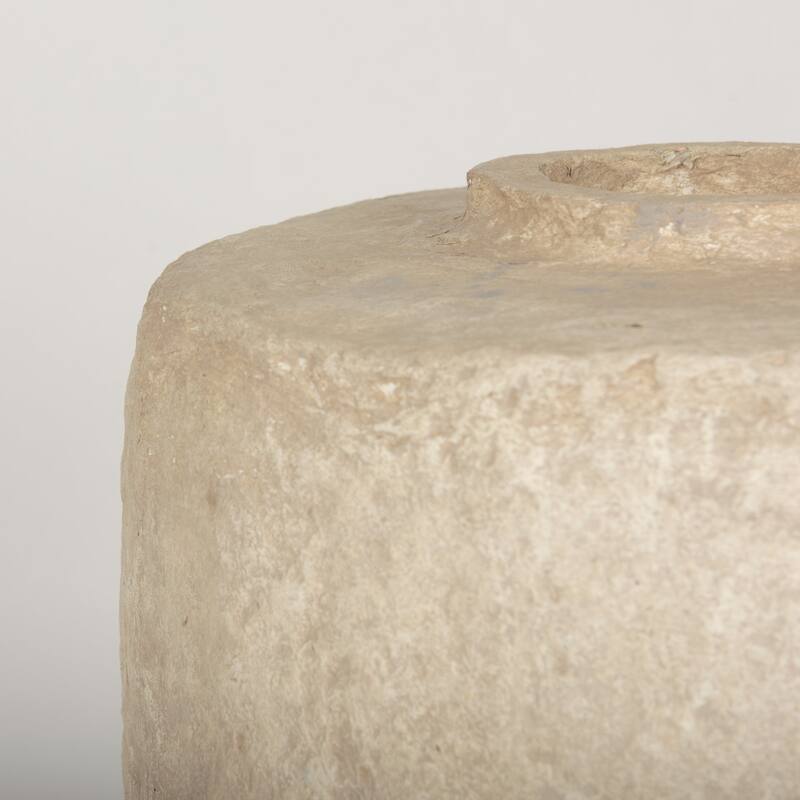 Rama Small Beige Paper Mache Floor Vase