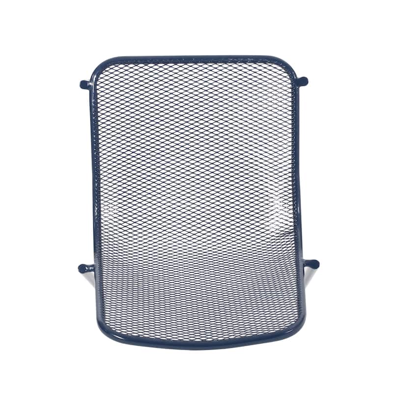 Roomfitters Modern Mesh Patio Lounge Chair Set, Weather-Resistant Outdoor Seating, Powder-Coated Steel, Navy Blue (Set of 2)