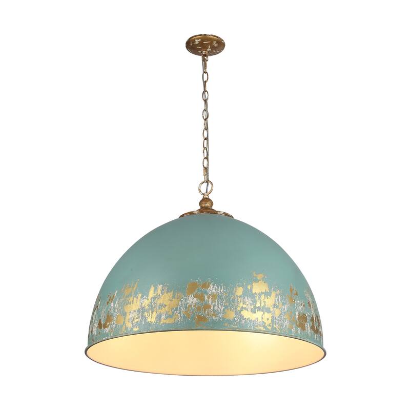 Golden Lighting Alison 8-light Pendant in Vintage Gold and Antique Teal shade - 8 Light Pendant