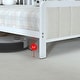 preview thumbnail 7 of 11, Gezen Toddler Bed Frame with Guardrails Safety Metal Upholstered Paltform Bed for Children Kids, White