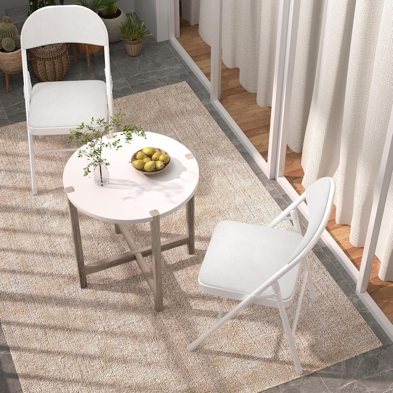 8 Pack Portable Padded Folding Chair, Upholstered Folding Dining Chairs Pack of 8, Metal Event Commercial Chairs