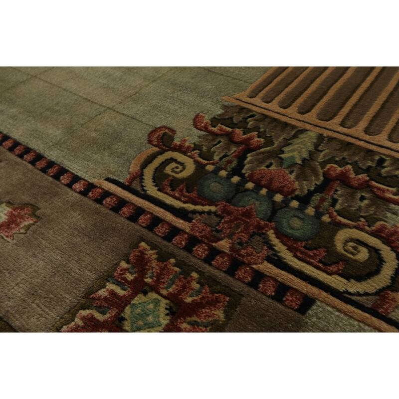 6x8'10'' Hand Knotted New Zealand Wool Mint Plush Pile Tibetan Traditional Rug - 6' x 8' 10''