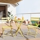 preview thumbnail 5 of 7, 3-Piece Folding Bistro Set, Foldable Patio Furniture Set with Premium Frame, Outdoor Bistro Table and Chairs Set of 2