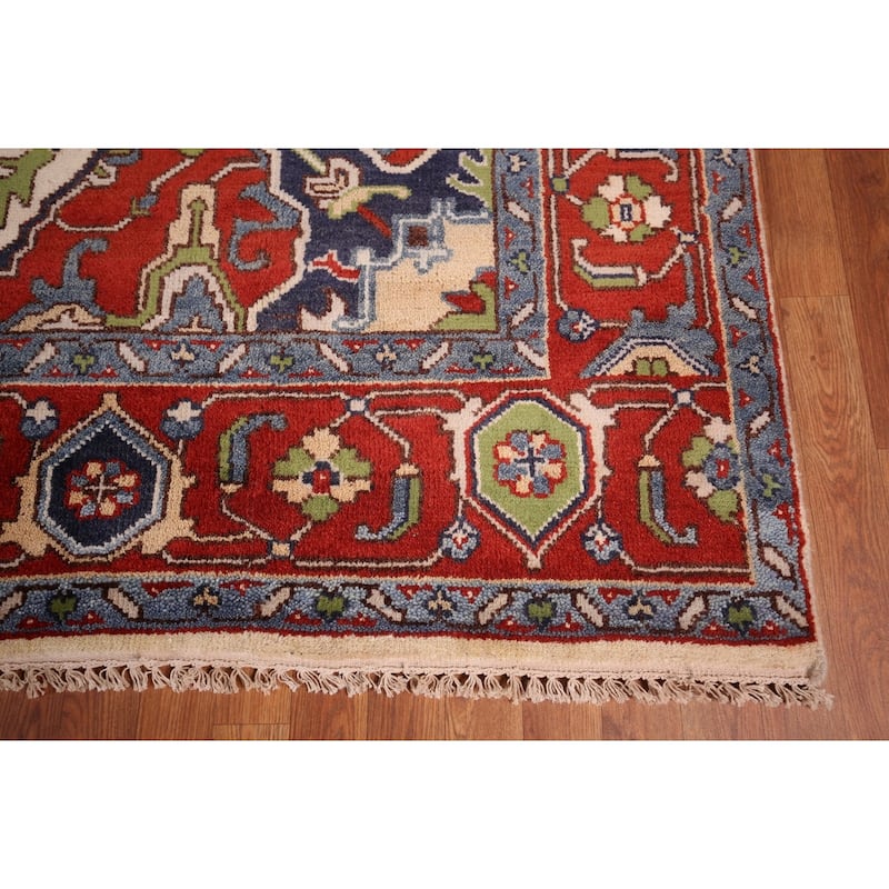 Heriz Serapi Oriental Area Rug Handmade Wool Carpet - 8'5"x 11'11"