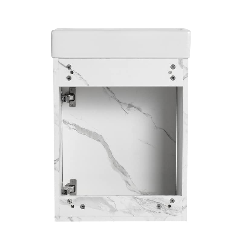 BNK 16/18 Inch Single Sink Bathroom Vanity with Soft Close Door