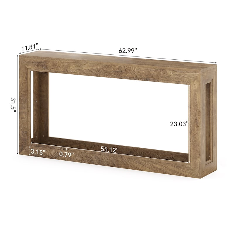 63'' 2-Tier Console Table Behind Sofa Couch for Entryway Living Room