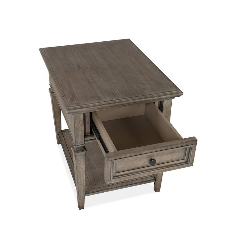 Magnussen Home Lancaster Dovetail Grey Rectangular End Table - 20''W x 26''D x 24''H