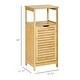 kleankin Bamboo Laundry Hamper Cabinet, Bathroom Storage Organizer with ...