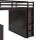 preview thumbnail 10 of 12, Full Size Loft Bed with Drawers,Desk,and Wardrobe-Espresso