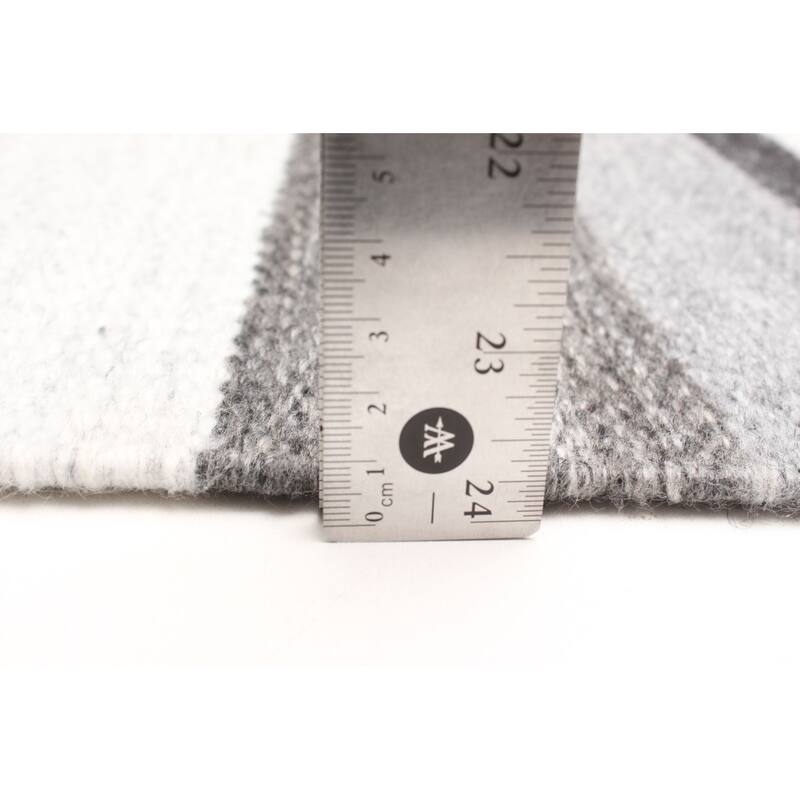 ECARPETGALLERY Flat-Weave Ankara FW Dark Grey Wool Kilim - 5'2 x 7'8